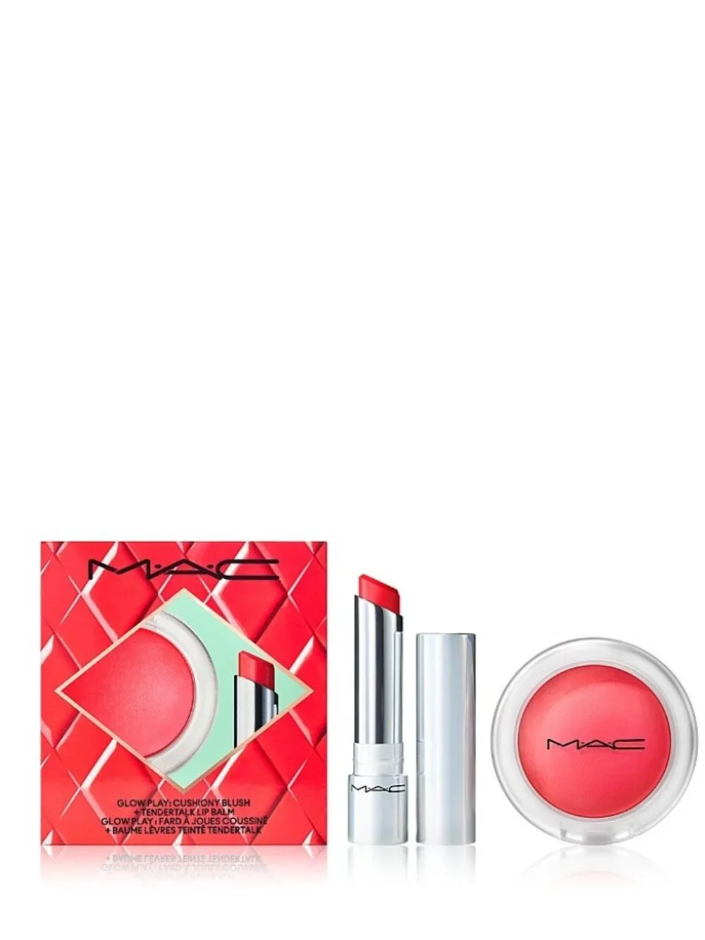 MAC 2-Pc. No Work All Glow Play Blush + Lip Balm Gift Set NWB